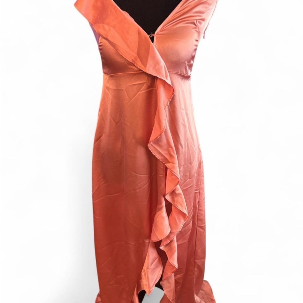 American Threads Coral Ruffle Dress